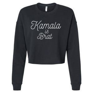 Kamala Is Brat Lime Green Brat Cropped Pullover Crew