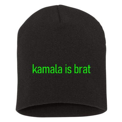 Kamala Is Brat Meme Short Acrylic Beanie