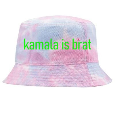 Kamala Is Brat Meme Tie-Dyed Bucket Hat