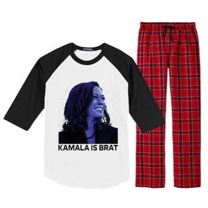 Kamala Is Brat Funny Raglan Sleeve Pajama Set