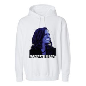 Kamala Is Brat Funny Garment-Dyed Fleece Hoodie