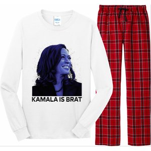 Kamala Is Brat Funny Long Sleeve Pajama Set