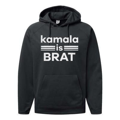 Kamala Is Brat Performance Fleece Hoodie