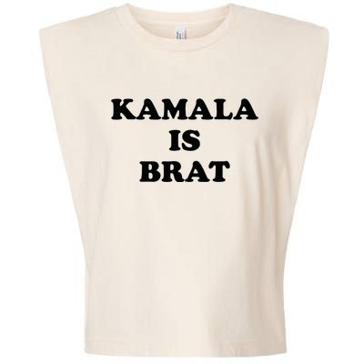 Kamala Is Brat Sunglasses Us Flag Vintage Funny Sarcastic Garment-Dyed Women's Muscle Tee