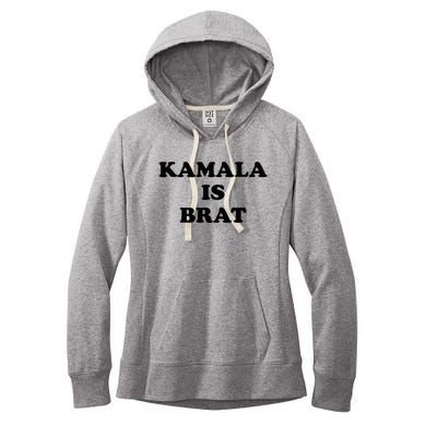 Kamala Is Brat Sunglasses Us Flag Vintage Funny Sarcastic Women's Fleece Hoodie