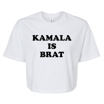 Kamala Is Brat Sunglasses Us Flag Vintage Funny Sarcastic Bella+Canvas Jersey Crop Tee