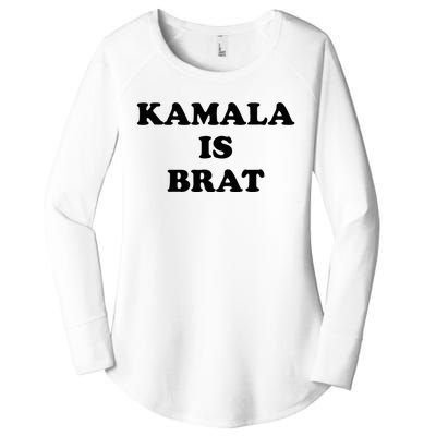 Kamala Is Brat Sunglasses Us Flag Vintage Funny Sarcastic Women's Perfect Tri Tunic Long Sleeve Shirt