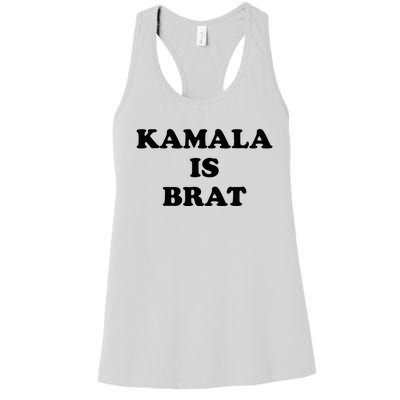 Kamala Is Brat Sunglasses Us Flag Vintage Funny Sarcastic Women's Racerback Tank