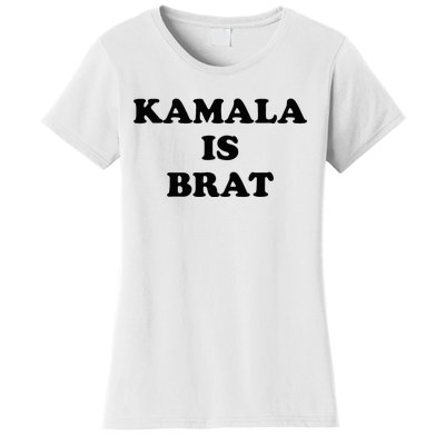 Kamala Is Brat Sunglasses Us Flag Vintage Funny Sarcastic Women's T-Shirt