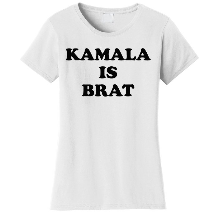 Kamala Is Brat Sunglasses Us Flag Vintage Funny Sarcastic Women's T-Shirt