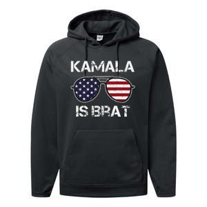 Kamala Is Brat Performance Fleece Hoodie