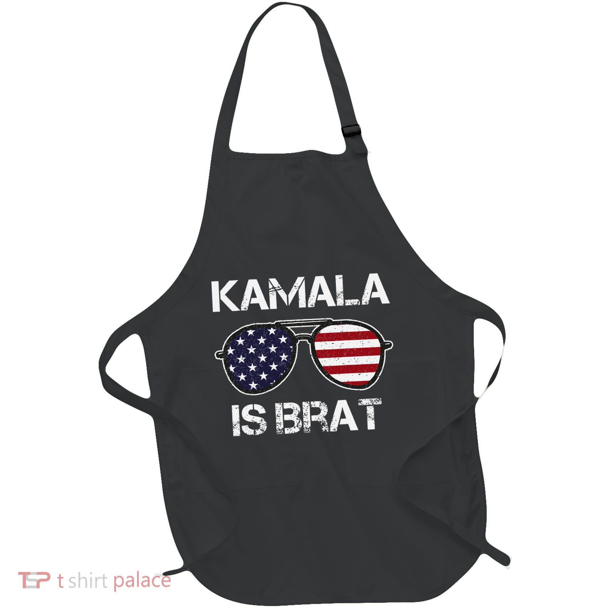Kamala Is Brat Full-Length Apron With Pockets