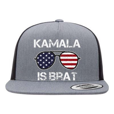 Kamala Is Brat Flat Bill Trucker Hat