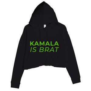 Kamala Is Brat Crop Fleece Hoodie