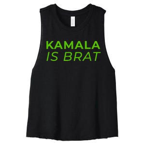 Kamala Is Brat Women's Racerback Cropped Tank