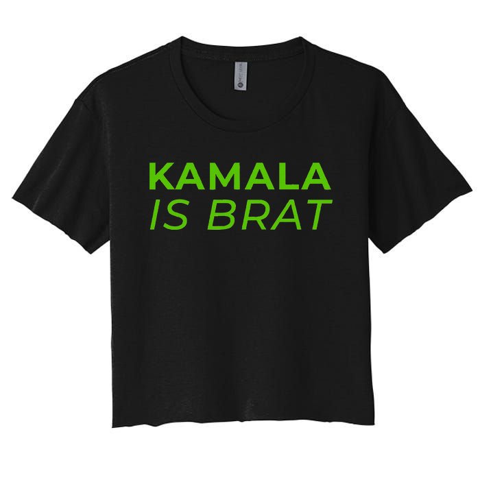 Kamala Is Brat Women's Crop Top Tee