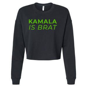 Kamala Is Brat Cropped Pullover Crew