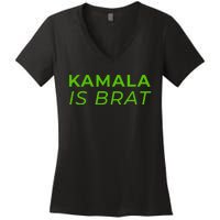 Kamala Is Brat Women's V-Neck T-Shirt