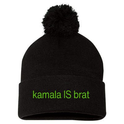 Kamala Is Brat Pom Pom 12in Knit Beanie