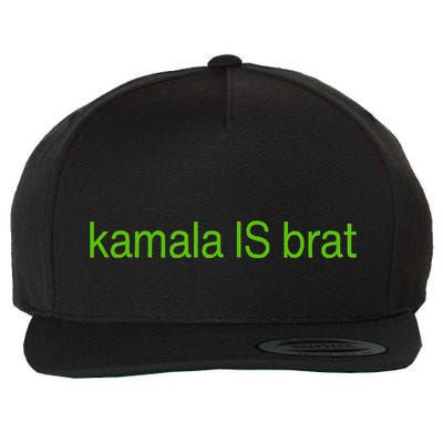Kamala Is Brat Wool Snapback Cap