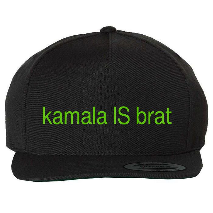 Kamala Is Brat Wool Snapback Cap