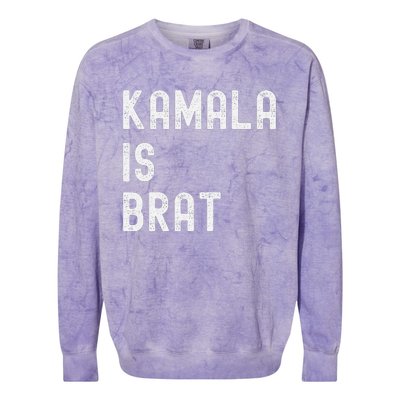 Kamala Is Brat Colorblast Crewneck Sweatshirt