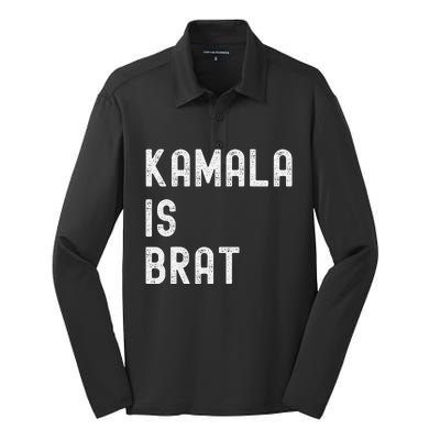 Kamala Is Brat Silk Touch Performance Long Sleeve Polo