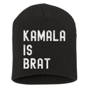 Kamala Is Brat Short Acrylic Beanie