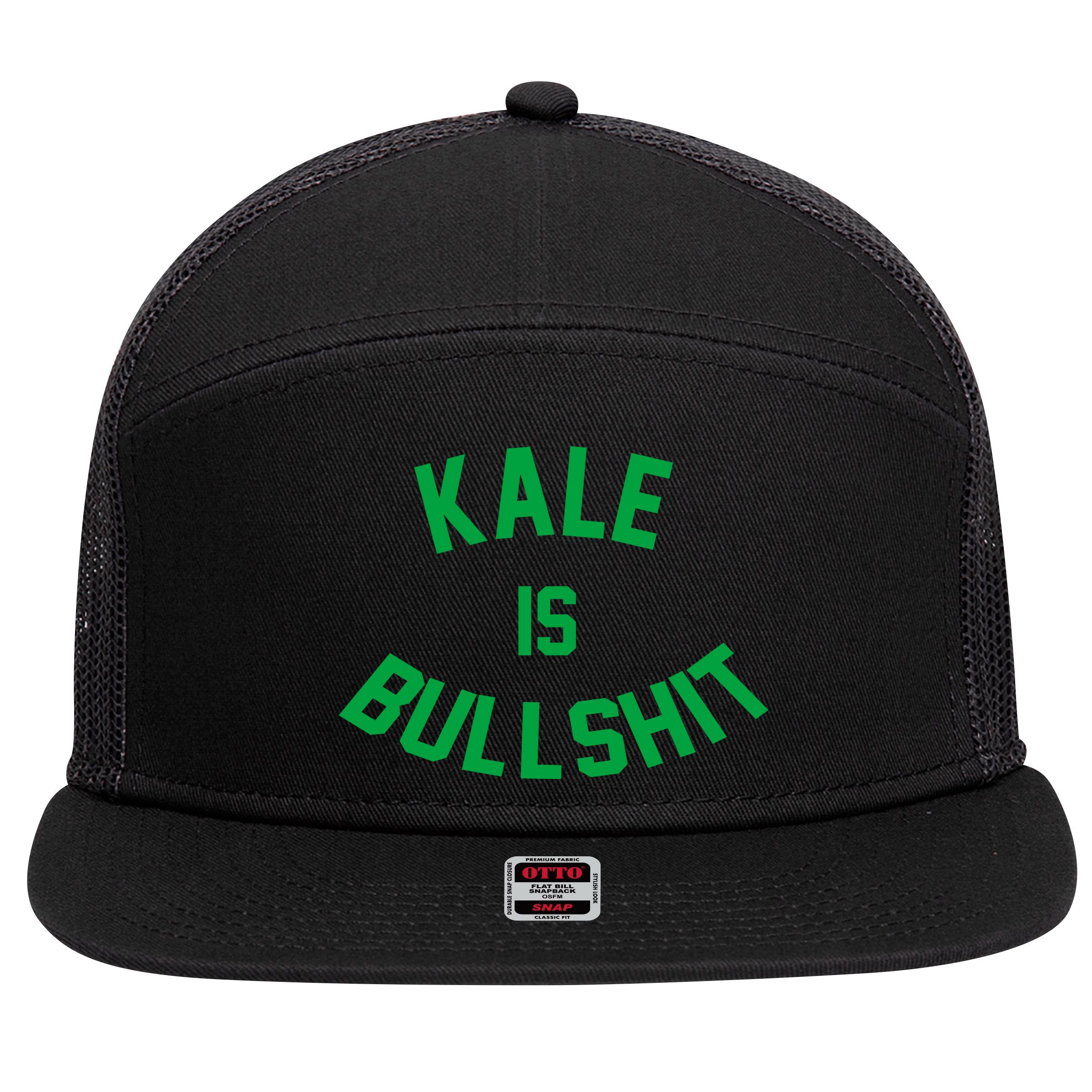 Kale Is Bullshit 7 Panel Mesh Trucker Snapback Hat