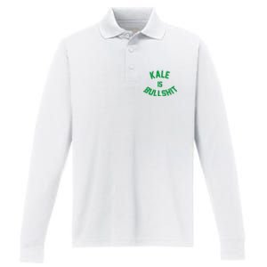 Kale Is Bullshit Performance Long Sleeve Polo