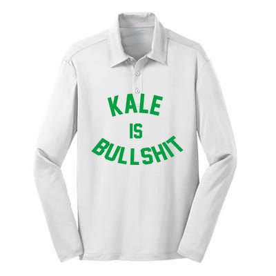 Kale Is Bullshit Silk Touch Performance Long Sleeve Polo