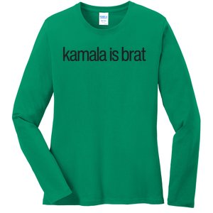 Kamala Is Brat Ladies Long Sleeve Shirt