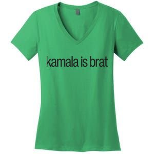 Kamala Is Brat Women's V-Neck T-Shirt