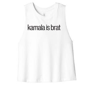 Kamala Is Brat Women's Racerback Cropped Tank