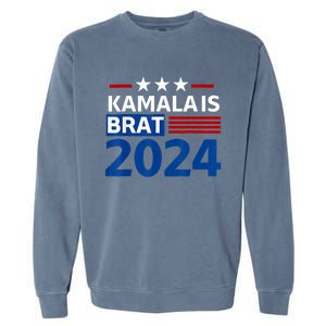 Kamala Is Brat Funny Quotes Feminist Garment-Dyed Sweatshirt