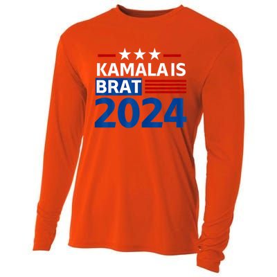 Kamala Is Brat Funny Quotes Feminist Women Girl Cooling Performance Long Sleeve Crew