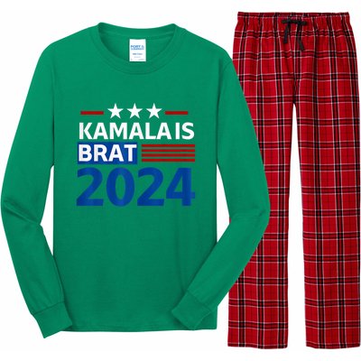 Kamala Is Brat Funny Quotes Feminist Women Girl Long Sleeve Pajama Set