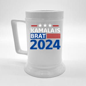 Kamala Is Brat Funny Quotes Feminist Women Girl Beer Stein