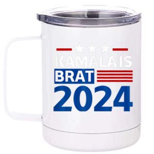 Kamala Is Brat Funny Quotes Feminist Women Girl 12 oz Stainless Steel Tumbler Cup