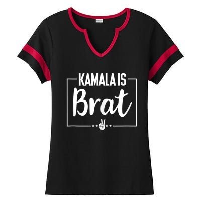 Kamala Is Brat Ladies Halftime Notch Neck Tee