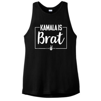 Kamala Is Brat Ladies PosiCharge Tri-Blend Wicking Tank