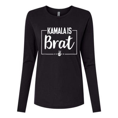 Kamala Is Brat Womens Cotton Relaxed Long Sleeve T-Shirt