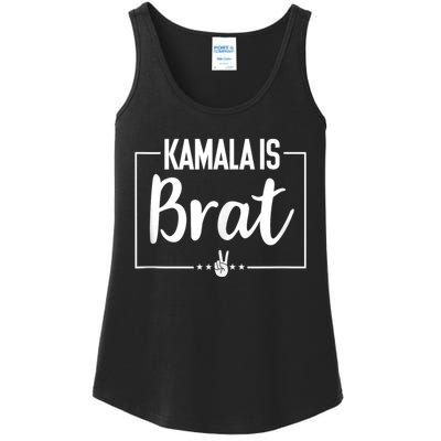 Kamala Is Brat Ladies Essential Tank