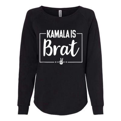 Kamala Is Brat Womens California Wash Sweatshirt