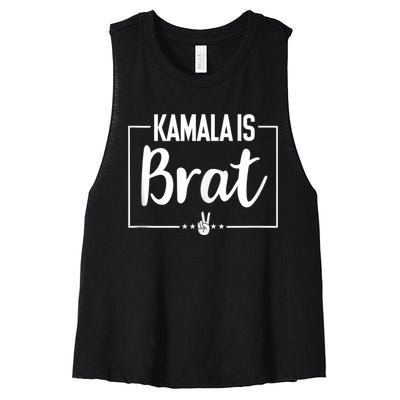 Kamala Is Brat Women's Racerback Cropped Tank