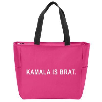 Kamala Is Brat Zip Tote Bag