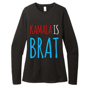 Kamala Is Brat V Neck Womens CVC Long Sleeve Shirt