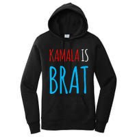 Kamala Is Brat V Neck Women's Pullover Hoodie