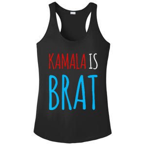 Kamala Is Brat V Neck Ladies PosiCharge Competitor Racerback Tank