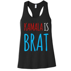 Kamala Is Brat V Neck Women's Racerback Tank